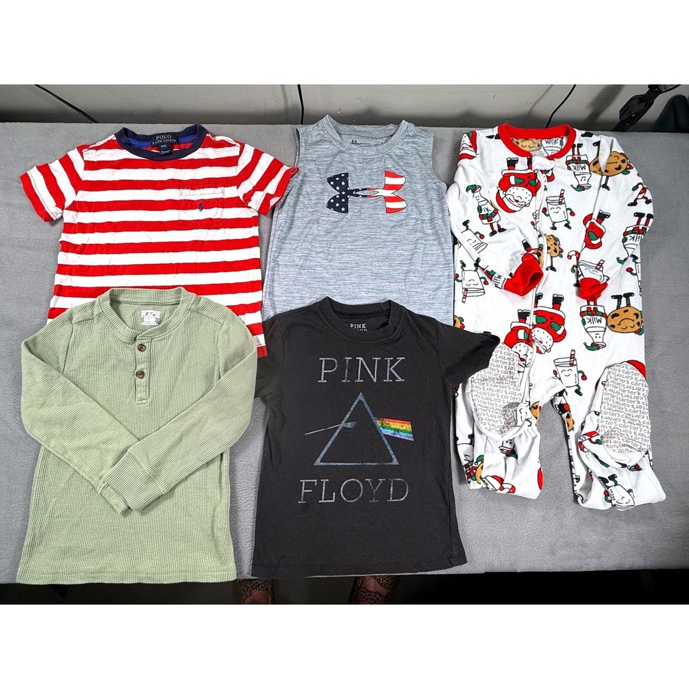 Toddler Boys Clothing Lot Shirts Sleeper Polo Ralph Lauren Pink Floyd Size 4T